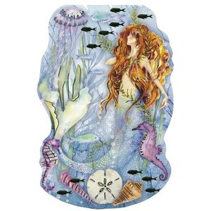 Punch Studio Die Cut Gold Foil Embellished Notepad ~ Mermaid (66838)